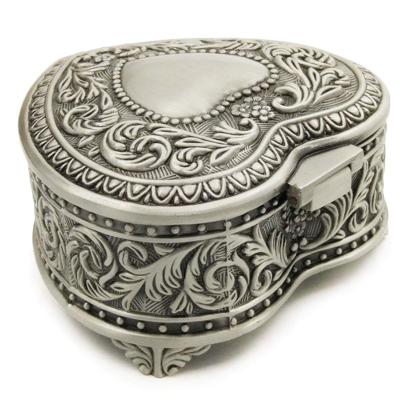 falado Wingostore Emboss Alloy Metal Music Box Wind Up and Golden Movement Music Box for Christmas/Birthday/Valentine's Day (HearShapedMetalYMSS, You are My Sunshine) - Image 3